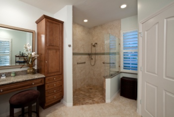 Remodeled bathroom by Atlanta Painting and Construction LLC